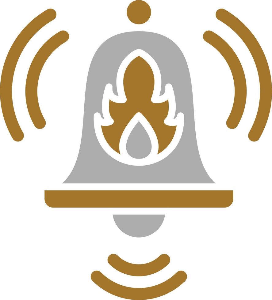 estilo de icono de campana de bombero vector