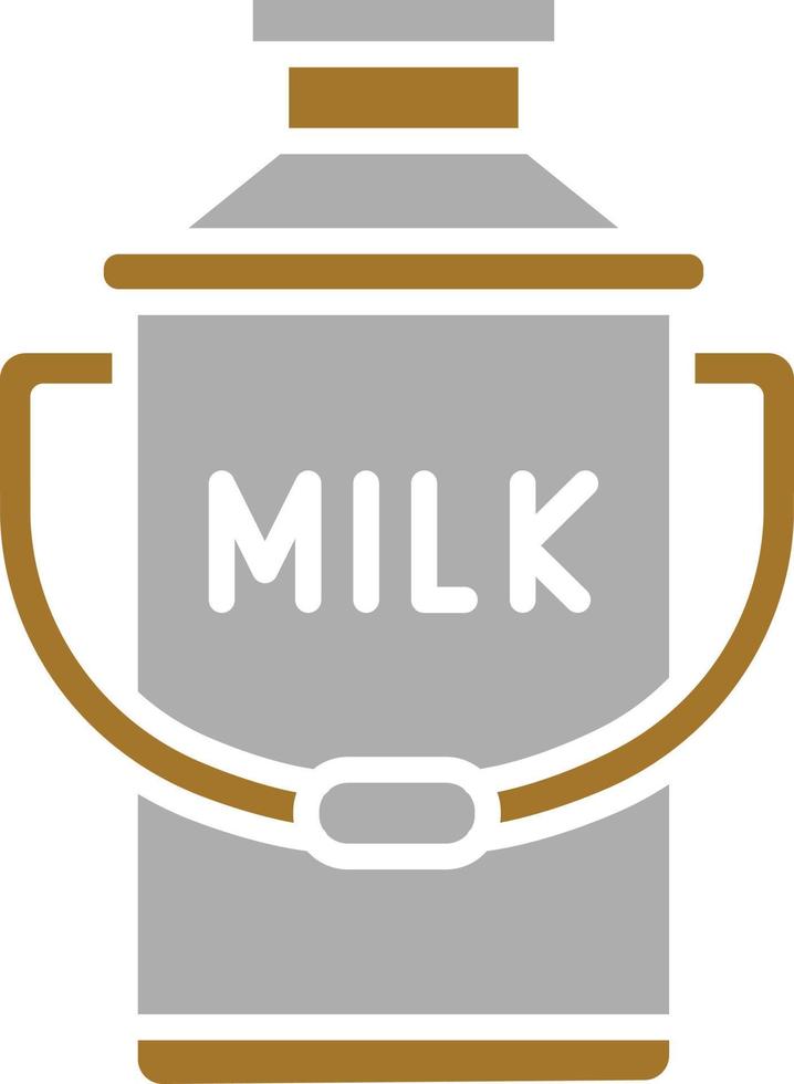 estilo de icono de cubo de leche vector