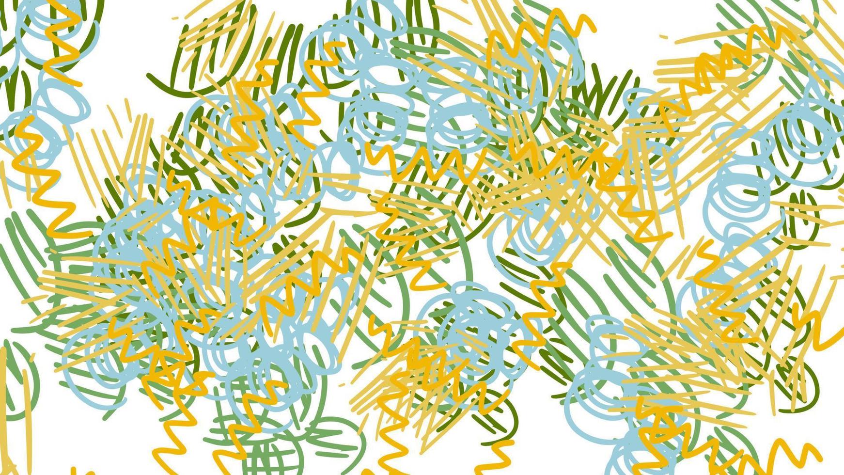 Fantasy messy doodle geometric shapes background. Abstract card vector
