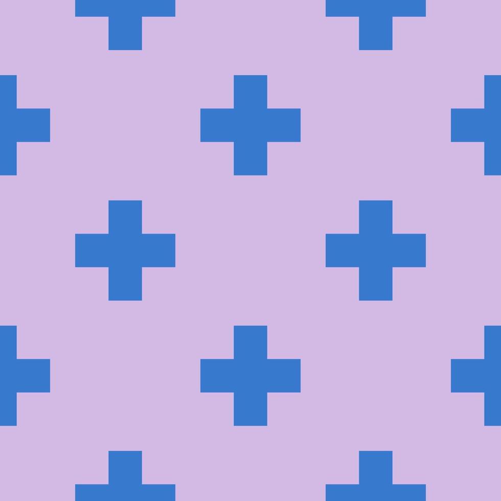 Seamless abstract geometrical background with crosses. Checkered  pattern. Infinity geometric backdrop. vector