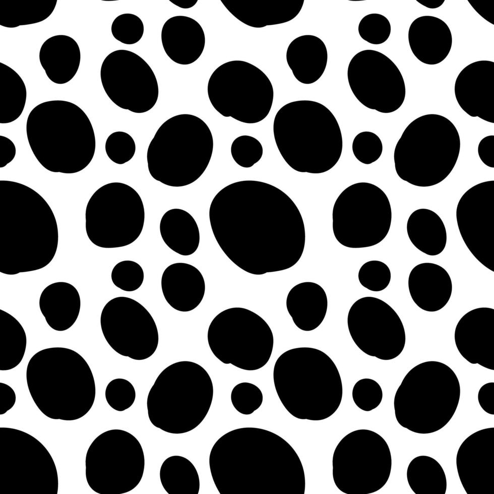 Geometrical background with uneven circles. Abstract round seamless pattern. Hand drawn dots pattern. Dotted background. vector