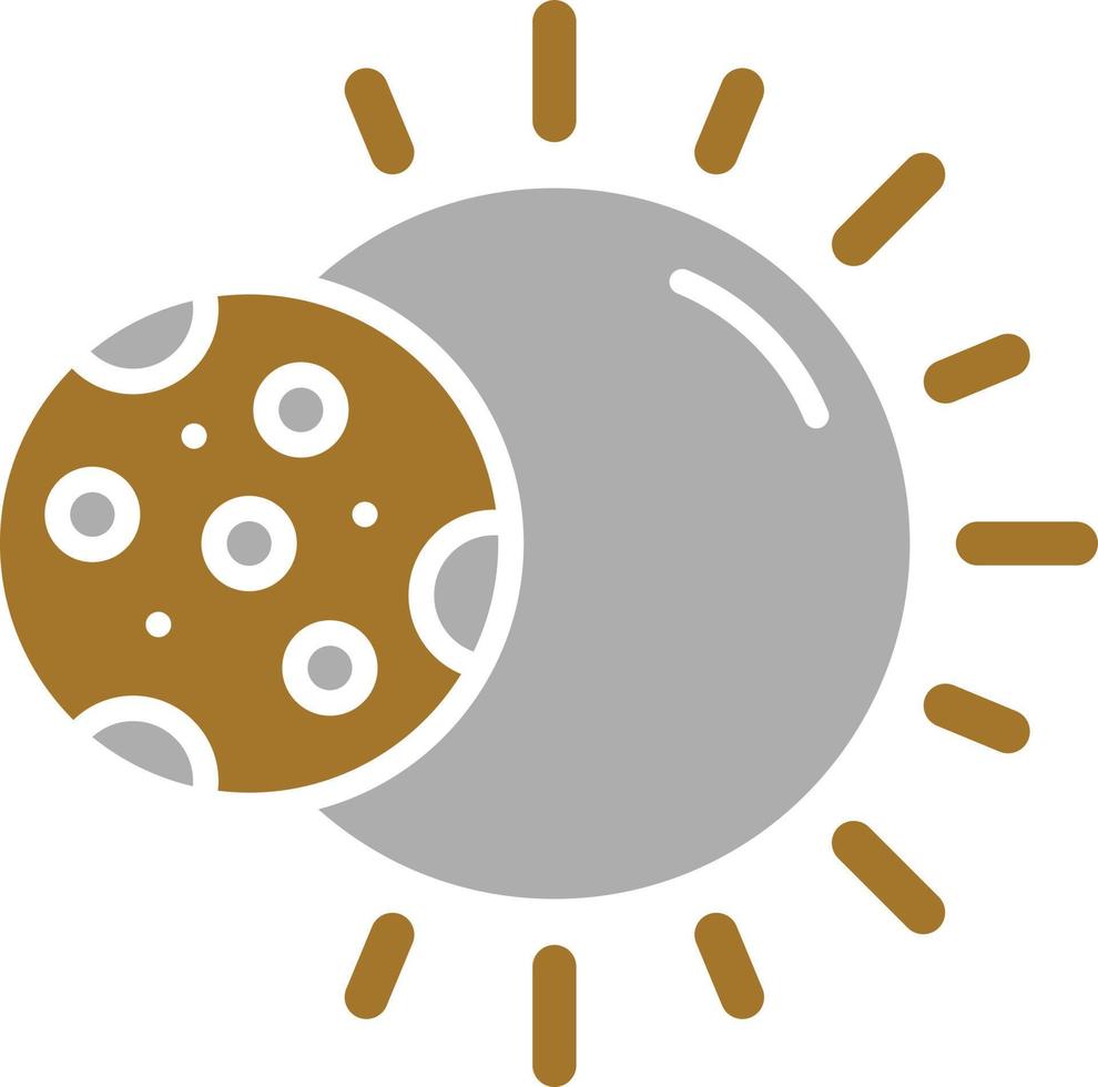 estilo de icono de eclipse solar vector