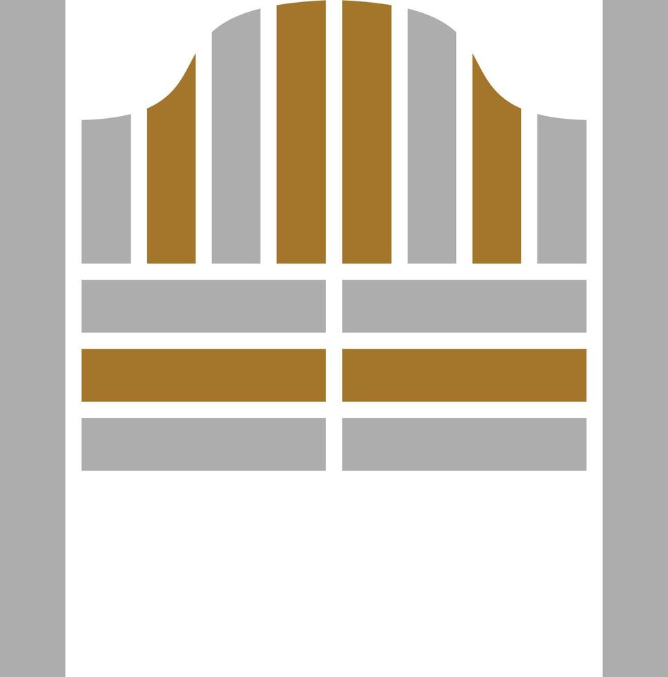 estilo de icono de puerta de salón vector