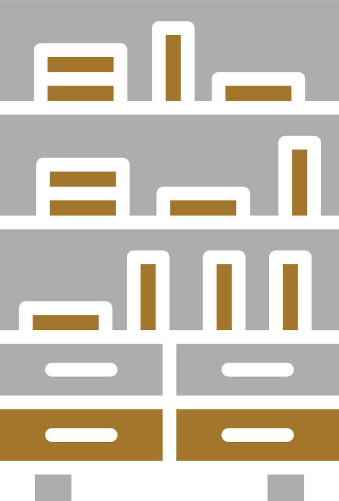 Bookcase Icon Style vector