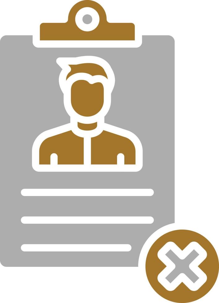 Bad Resume CV Icon Style vector