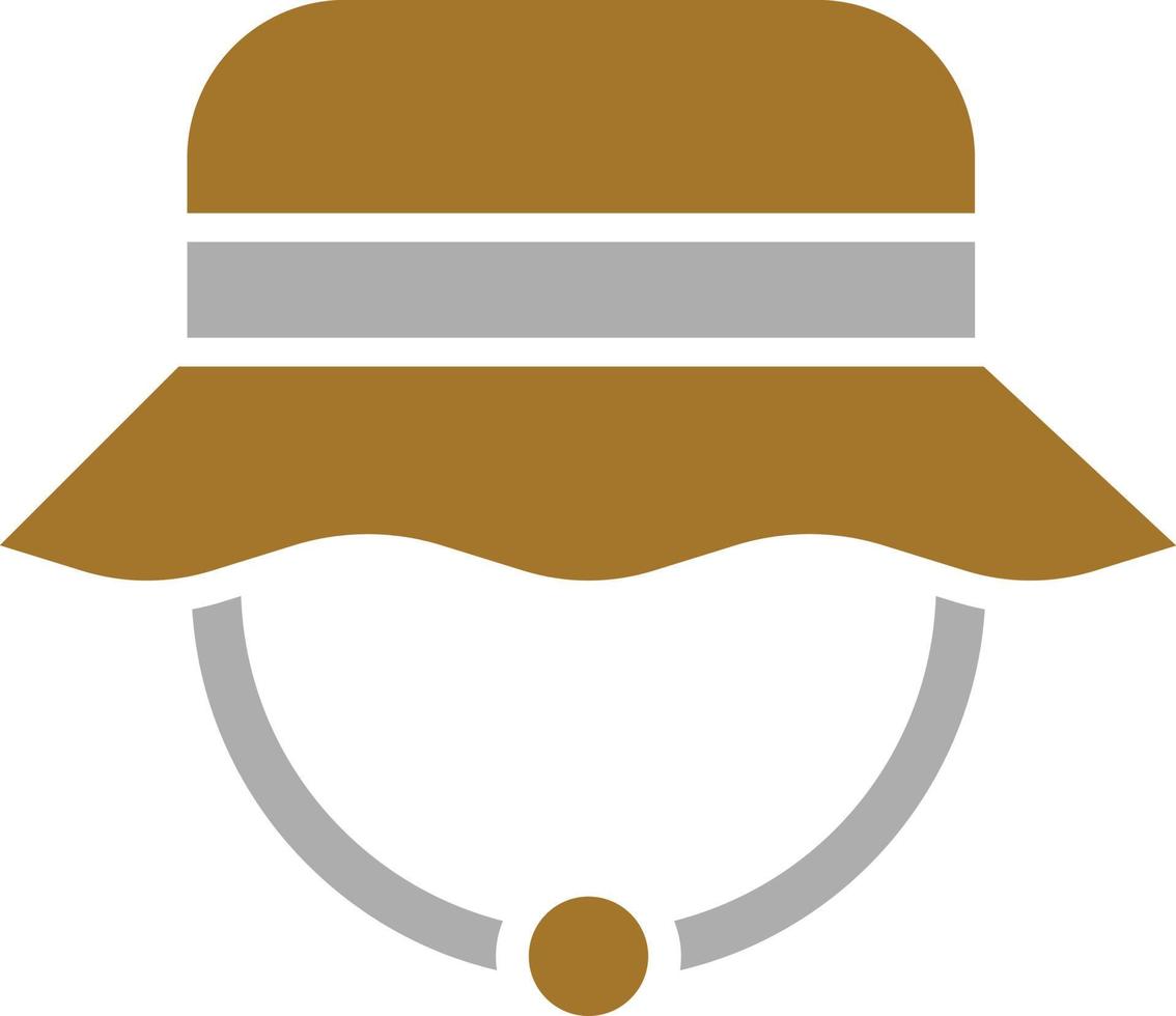 estilo de icono de sombrero de pesca vector