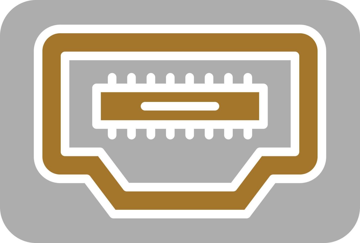 Hdmi Port Icon Style vector