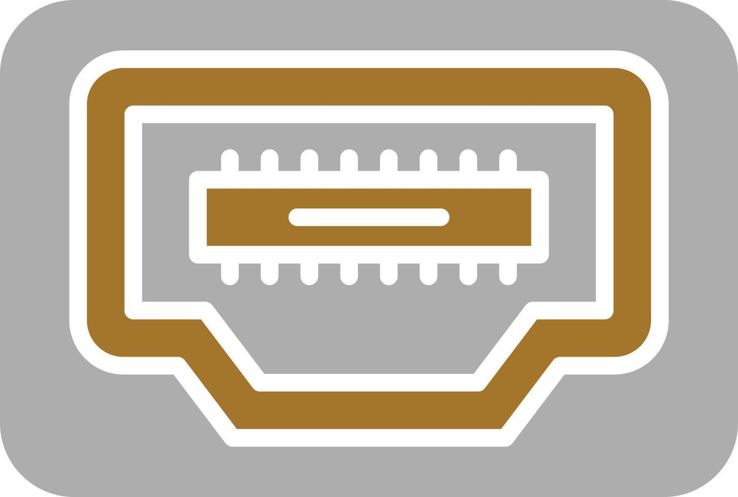 Hdmi Port Icon Style vector