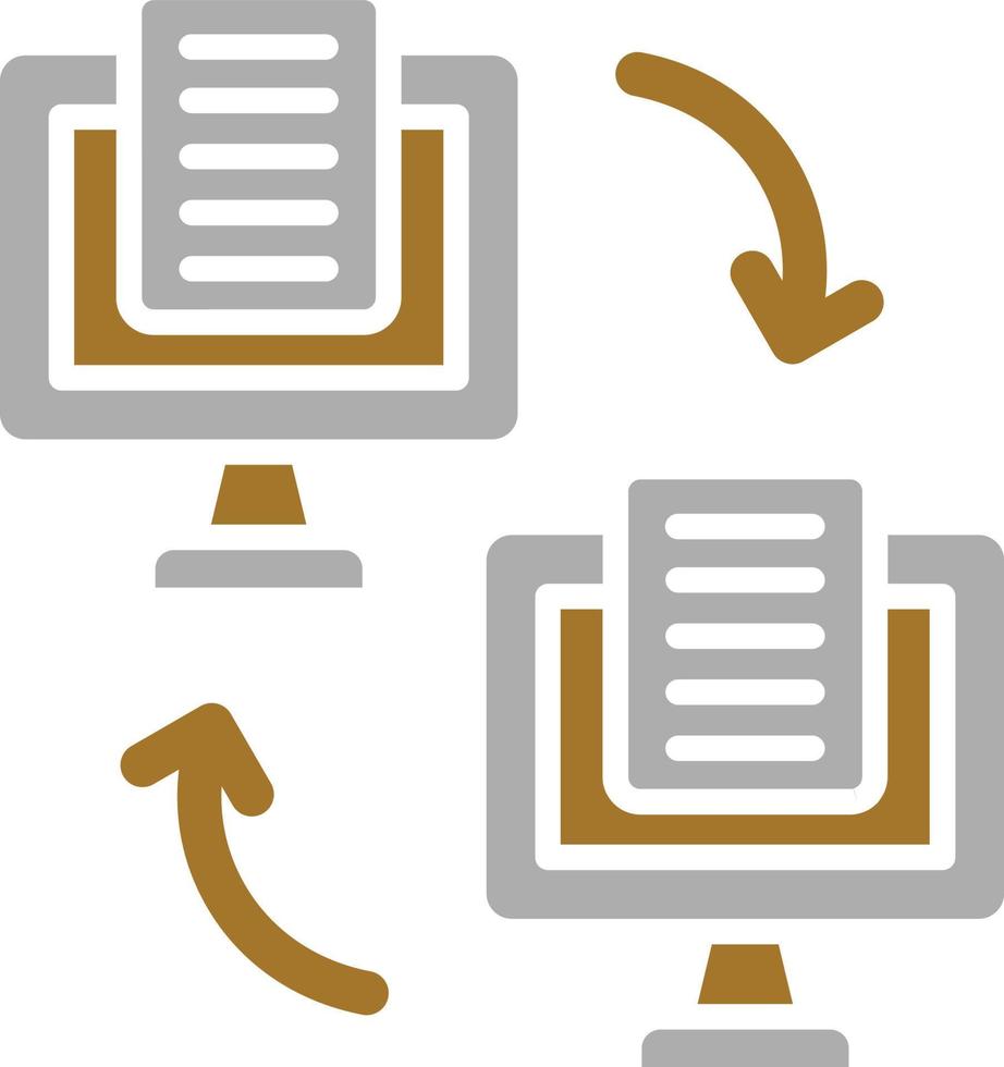 Online File Transfer Icon Style vector