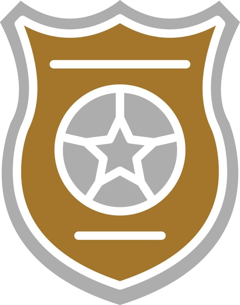 Police Badge Icon Style vector