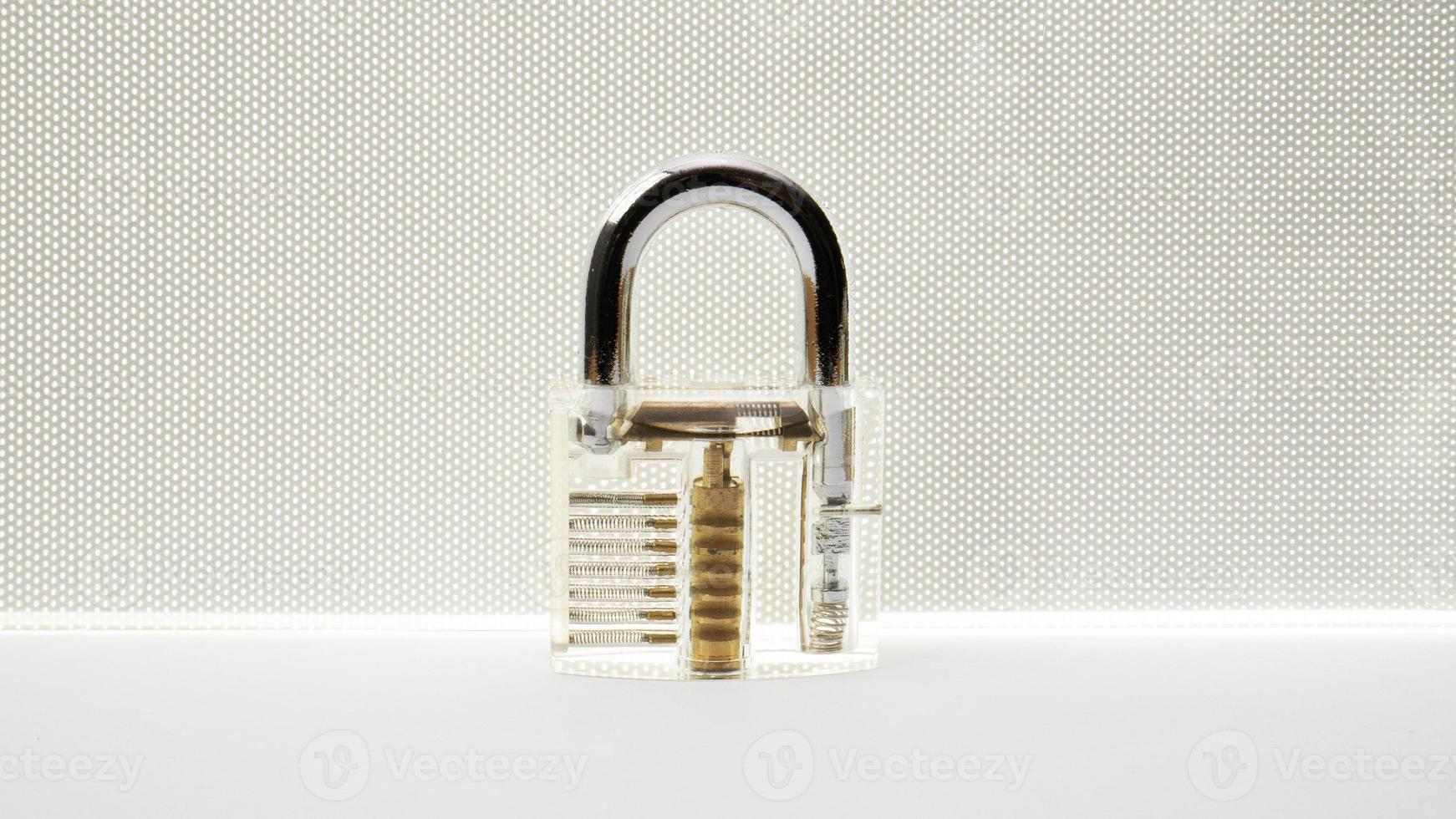 The master key on white background for security content photo