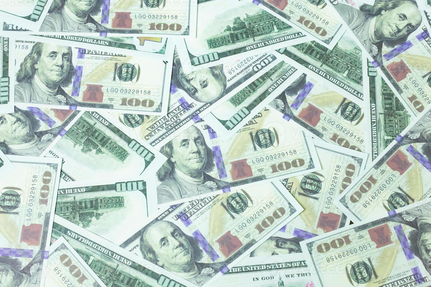 Close up 100 dollar banknote  business content. photo