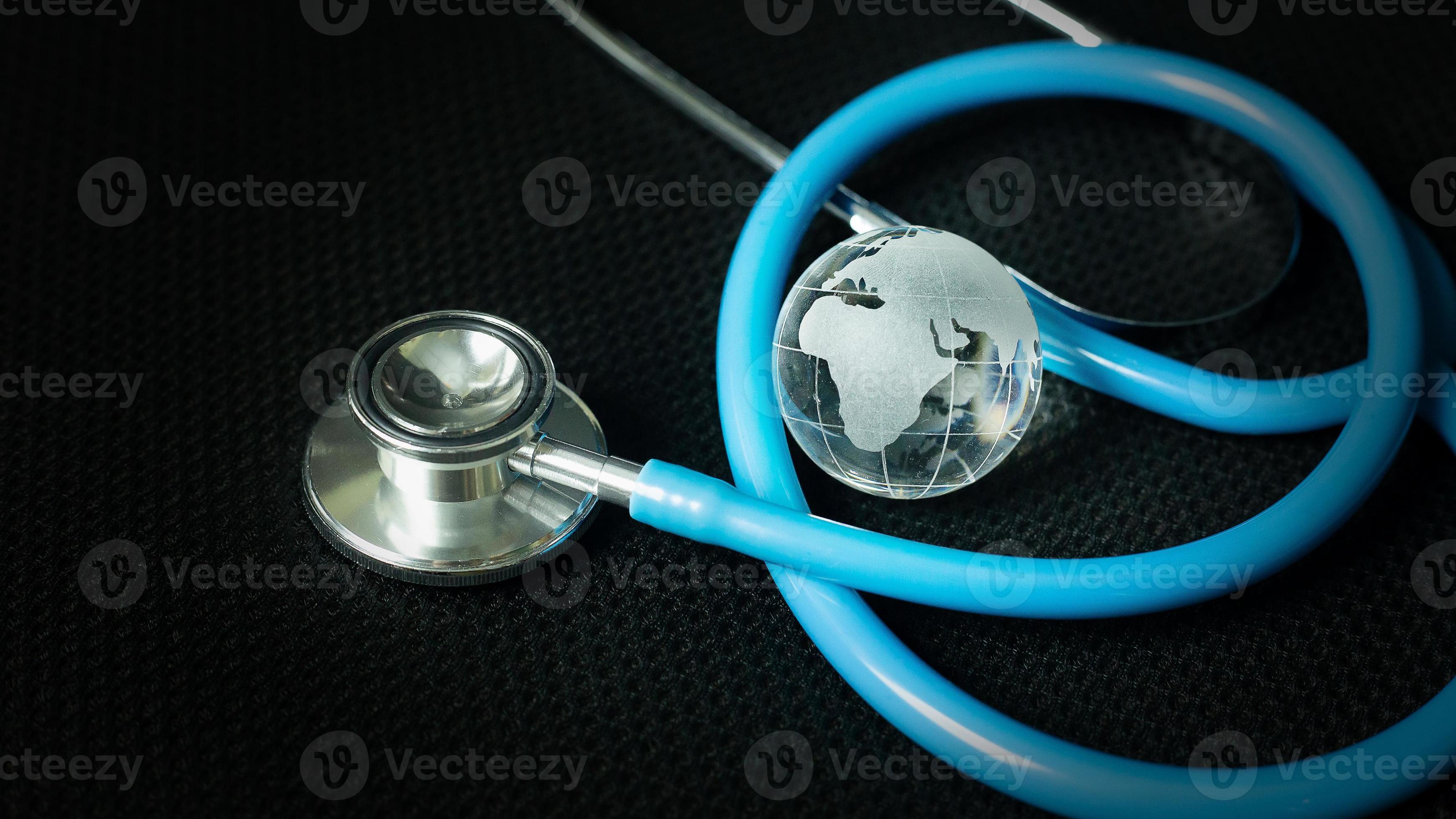 stethoscopes on black background image close up 10679947 Stock Photo at