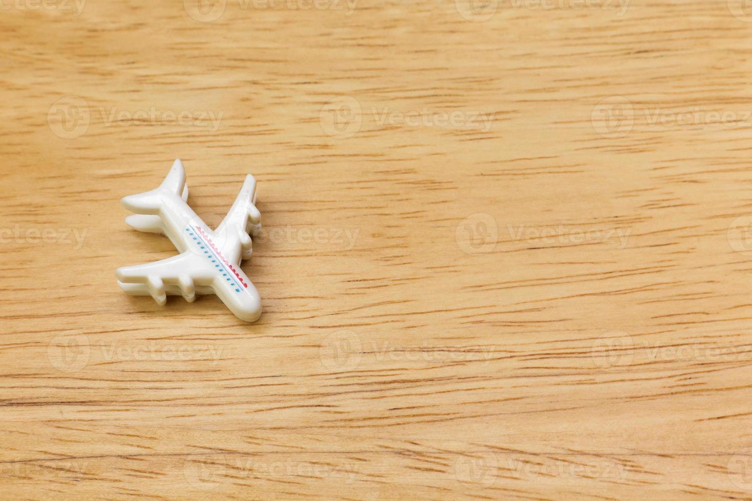 Airplane mini toy close up image  for travel content. photo