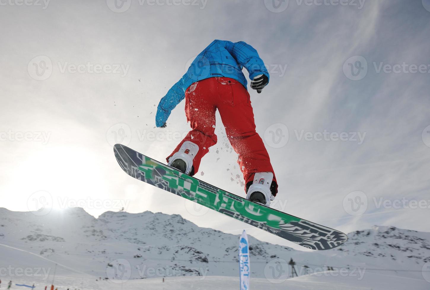 snowboarder extreme jump photo