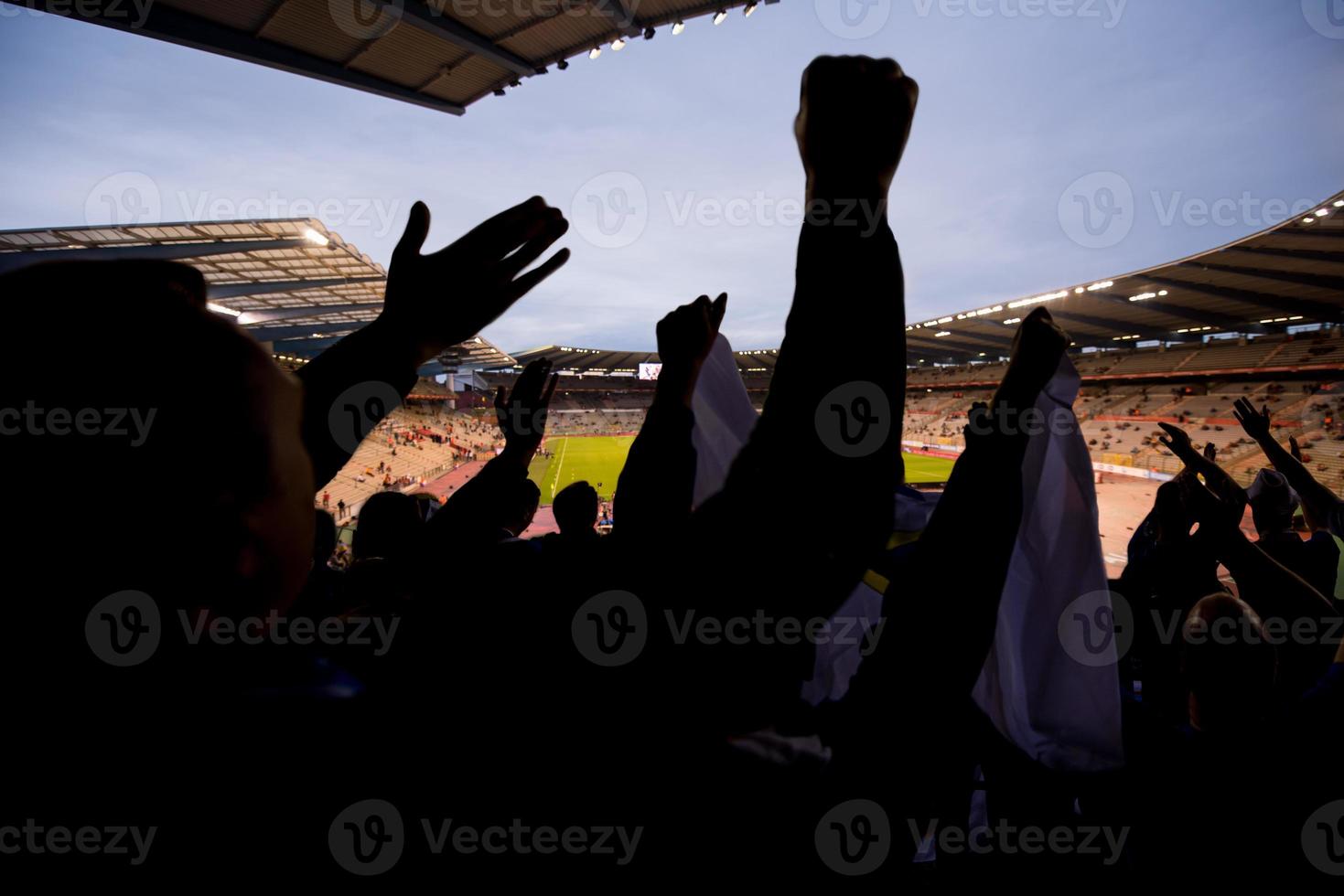 los fanáticos del fútbol apoyan a su equipo deportivo favorito foto