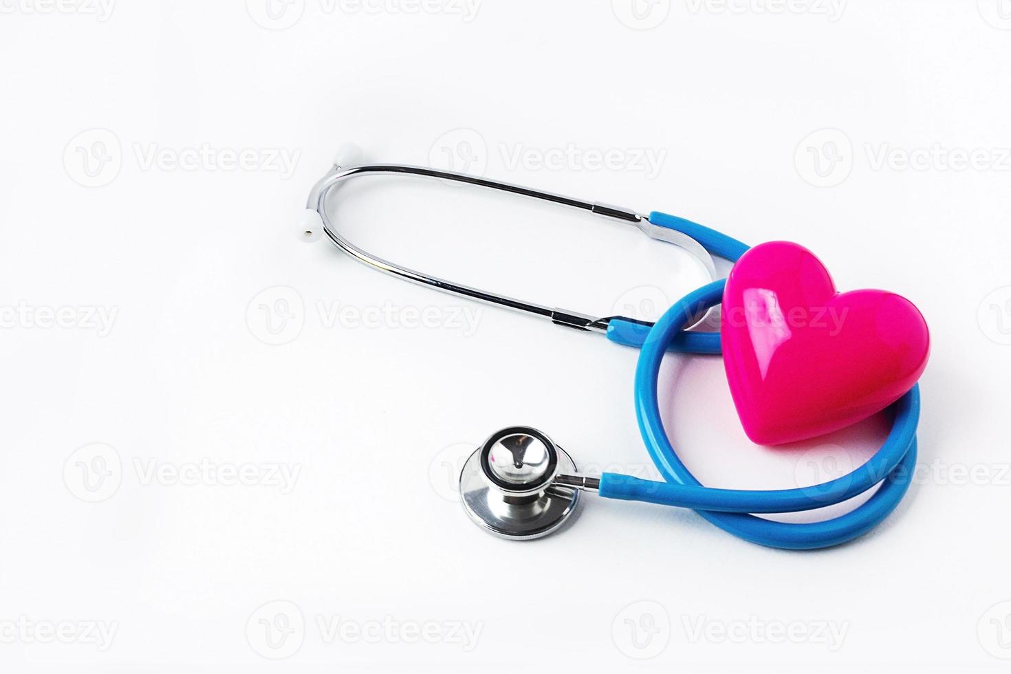 The Heart and stethoscope  background close up image. photo