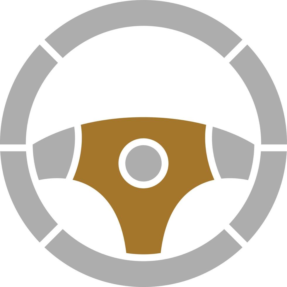 Steering Wheel Icon Style vector