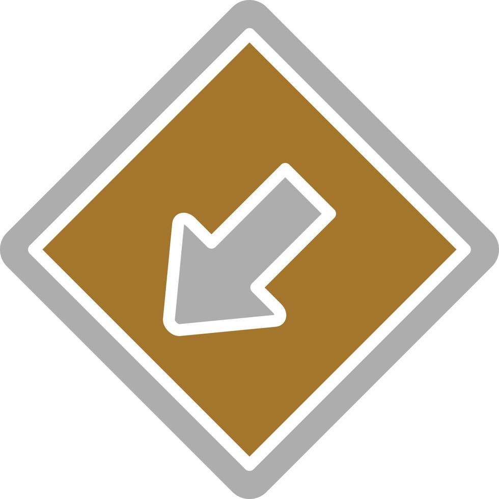 Keep Left Icon Style vector