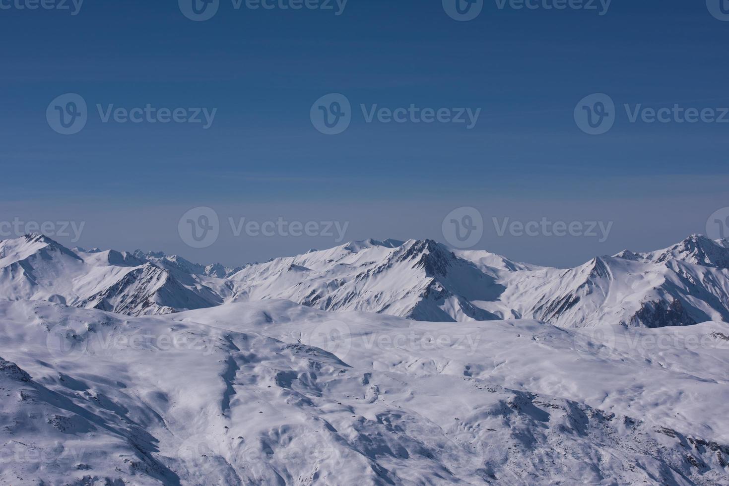 beautiful landscape of mountain on winter photo