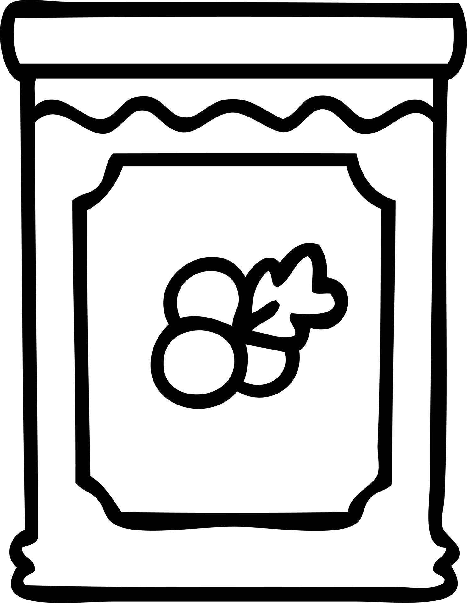 quirky line drawing cartoon blueberry jam 10680905 Vector Art at Vecteezy