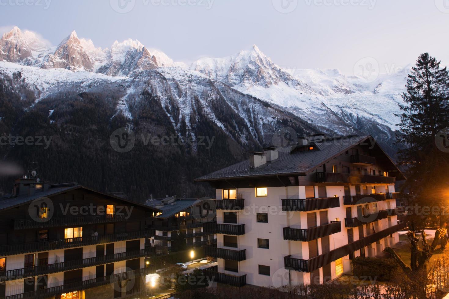 night scene of mountain landscape photo