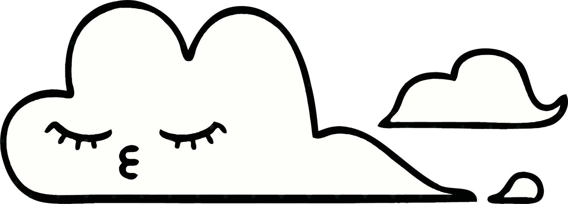 comic book style cartoon white cloud vector