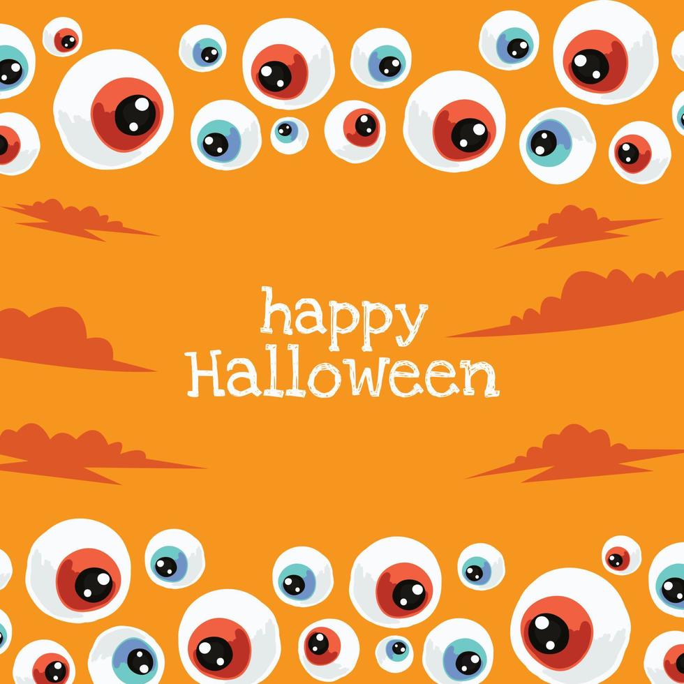 spooky eye background design vector banner design