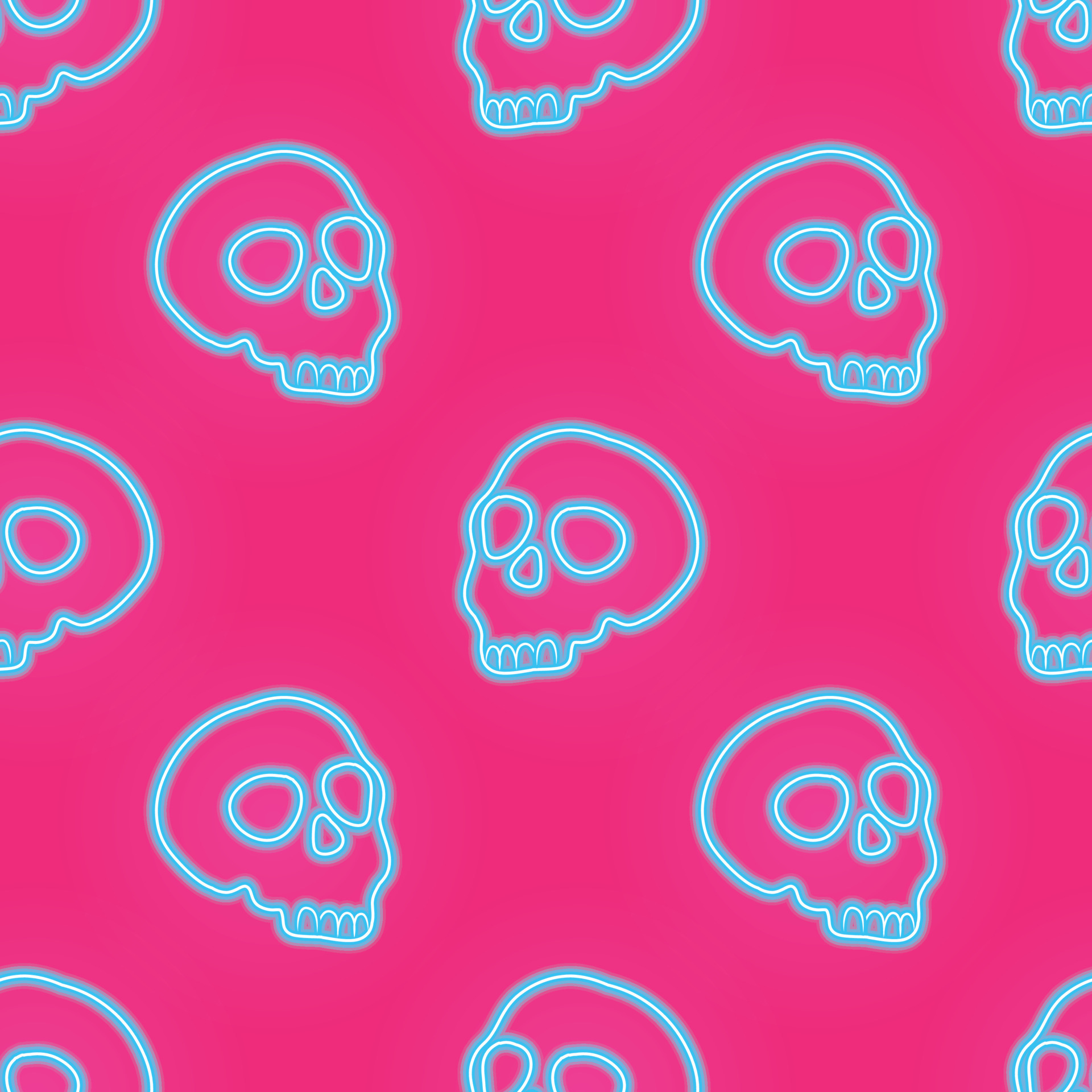 blue neon skull seamless vector on pink background 10681554 Vector Art at Vecteezy