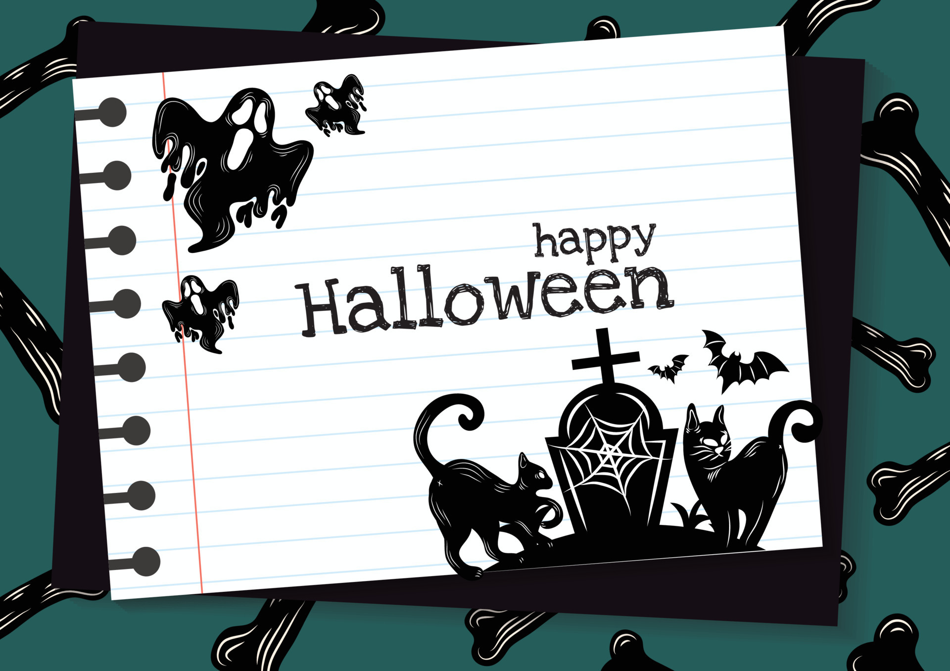 green sky halloween night banner vector design 10681595 Vector Art at