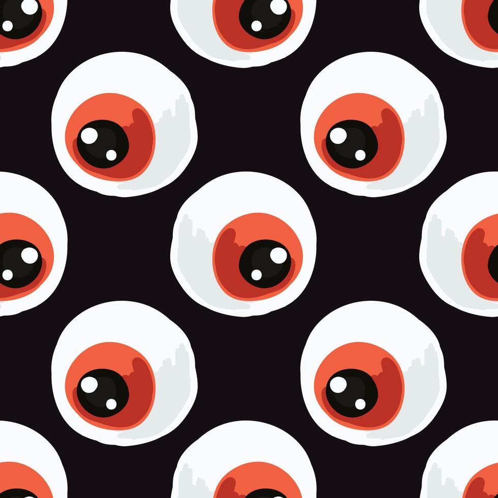 spooky seamless pattern design for halloween black wrapping paper vector