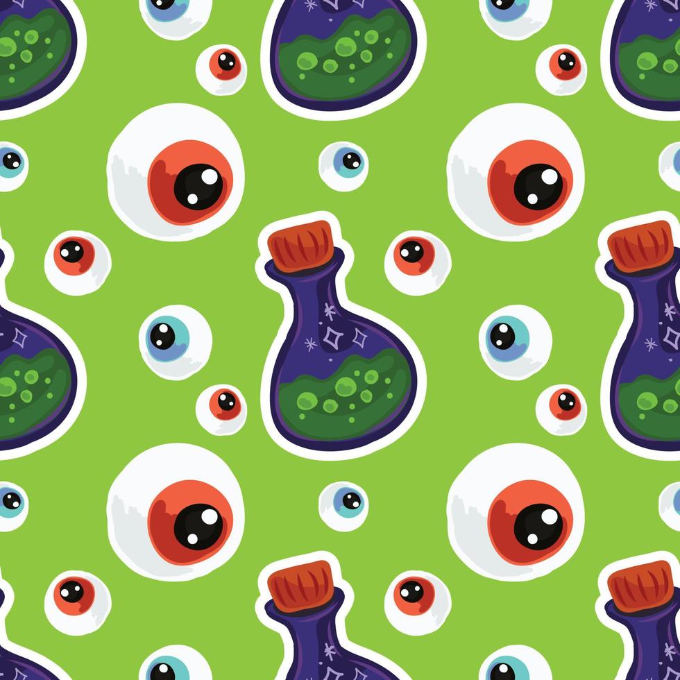 halloween cute items seamless pattern design paper warpping vector