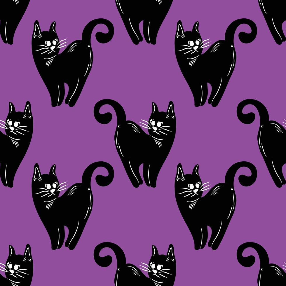 halloween item seamless vector design purple background