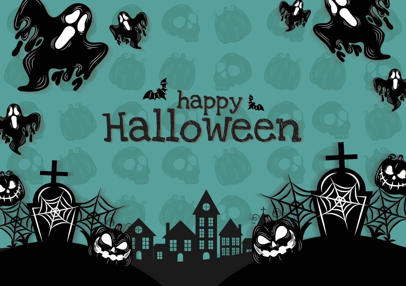 banner de halloween para el diseño de vector de contenido de halloween