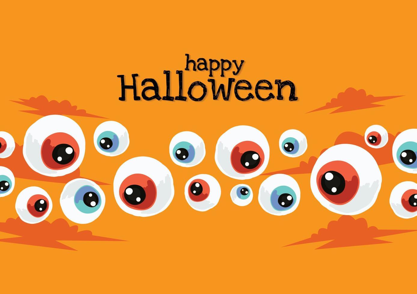 spooky eye background design banner vector