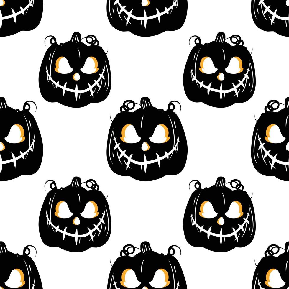 crazy pumpkin seamless art design vector