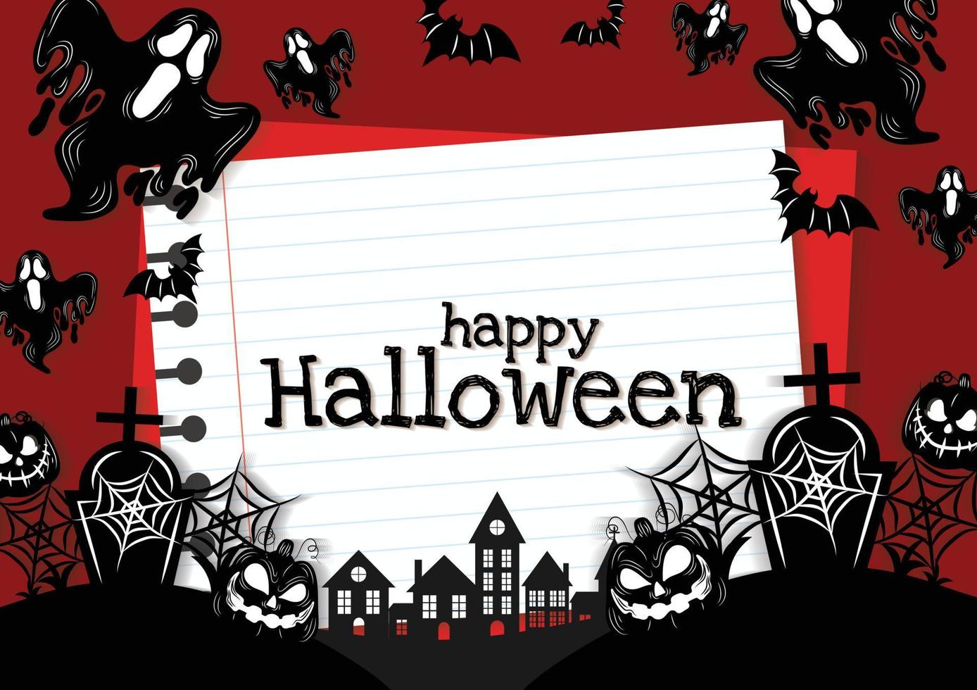 halloween banner for halloween vector red design