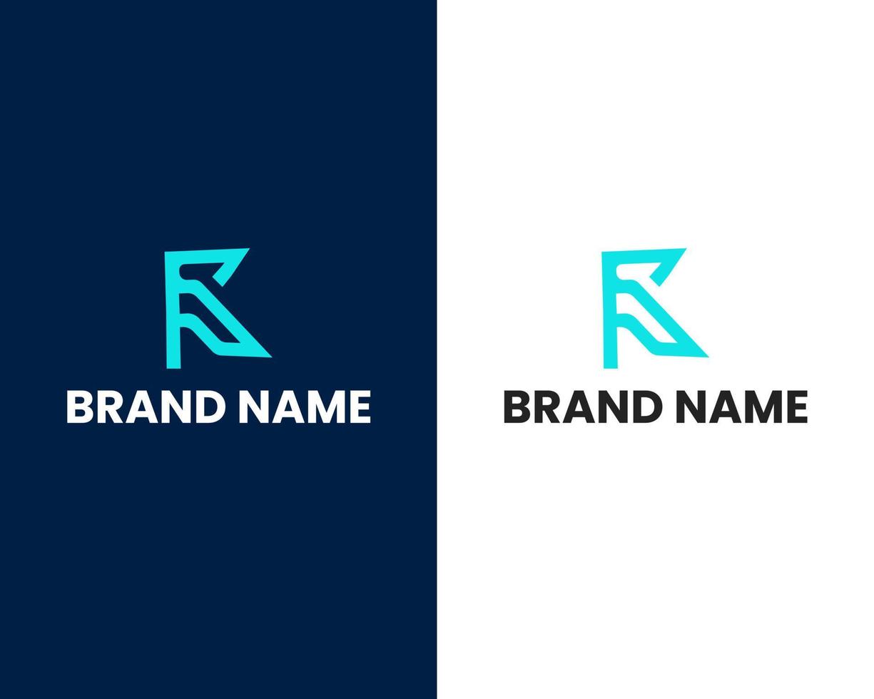 letter m and r modern logo design template vector