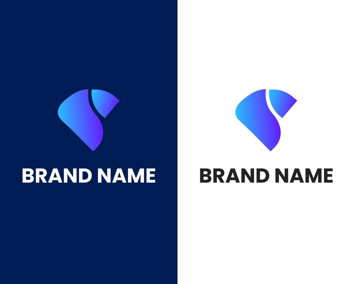 letter f logo mark modern logo design template vector
