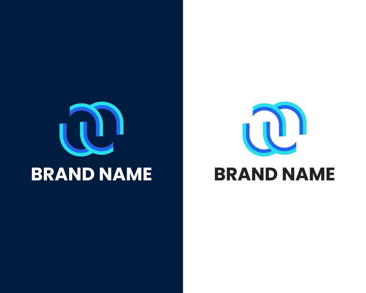 letter m and s modern logo design template vector