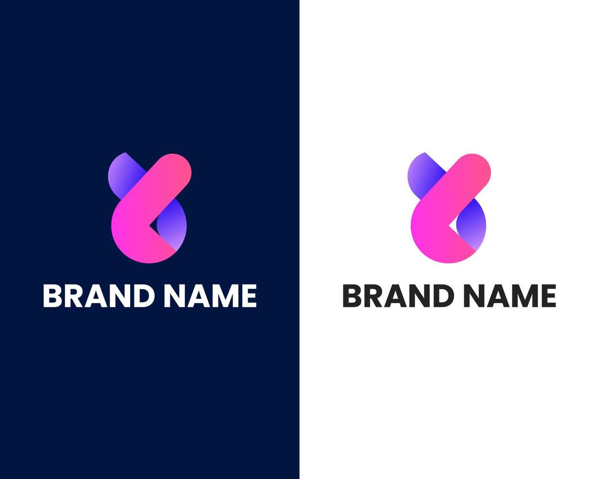 letter y and b modern logo design template vector