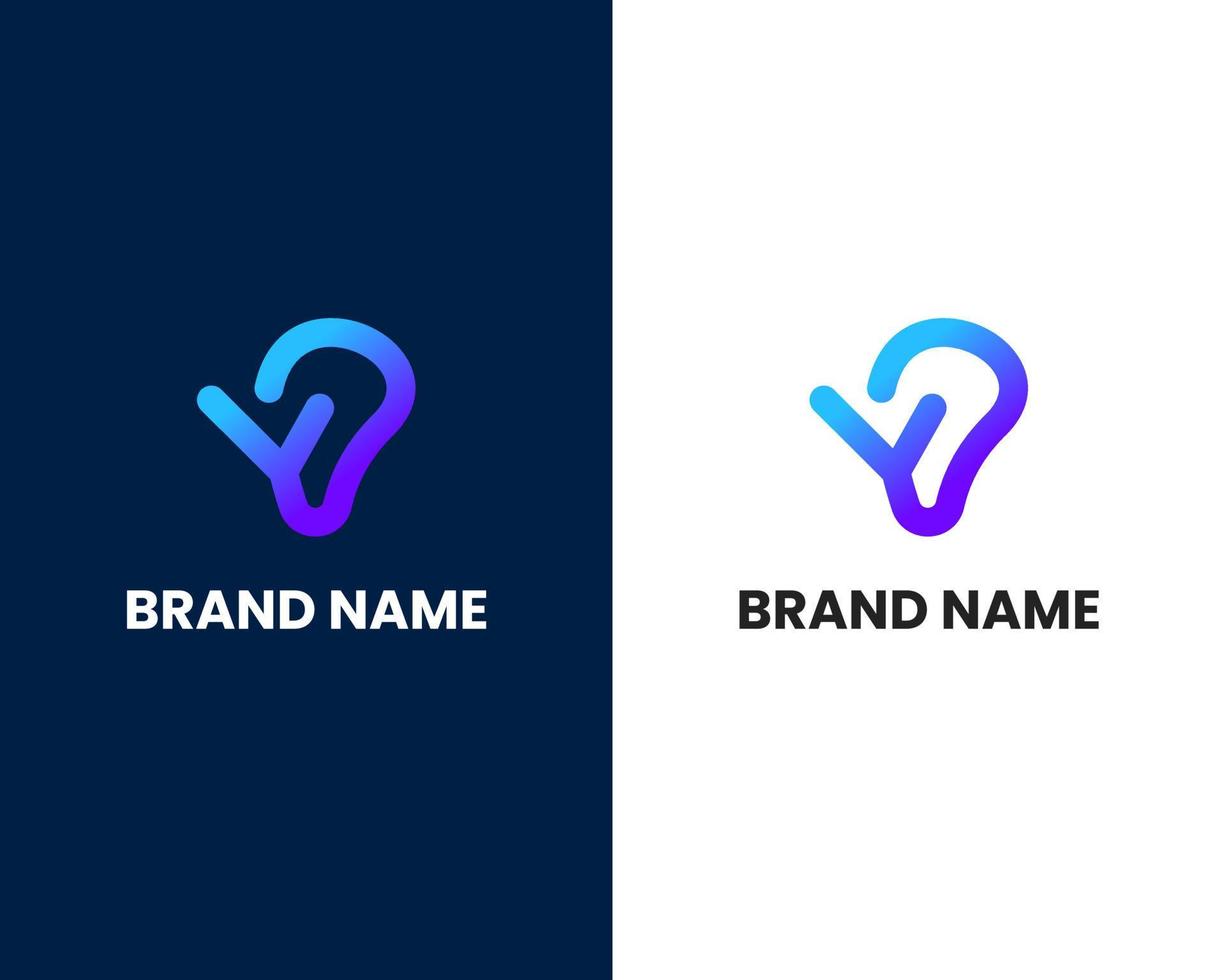 plantilla de diseño de logotipo moderno letra y y p vector