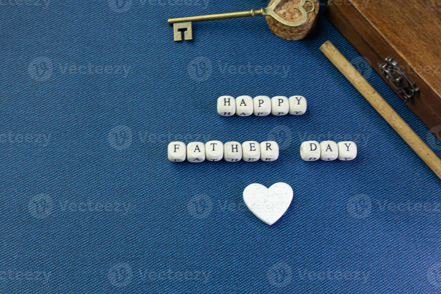 wooden text  for father day content close up image. photo