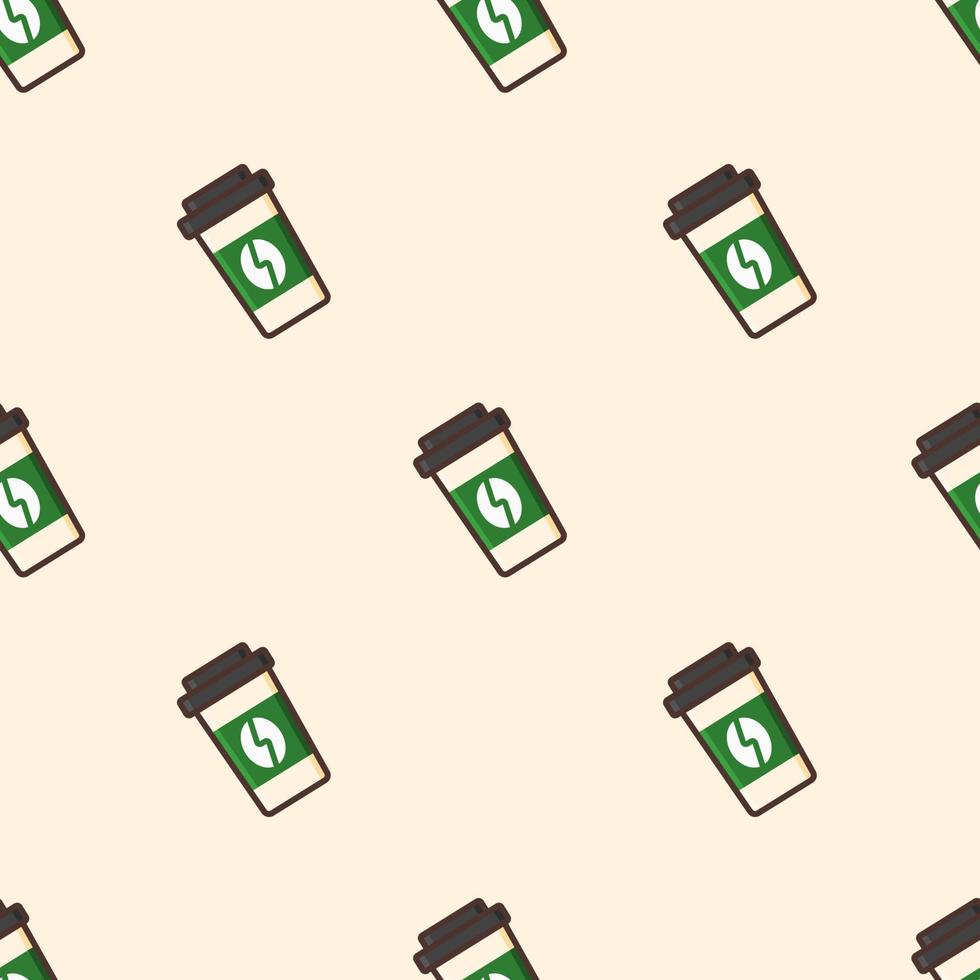 coffee cup seamless pattern perfect for background, website, fabric, print and textile vector