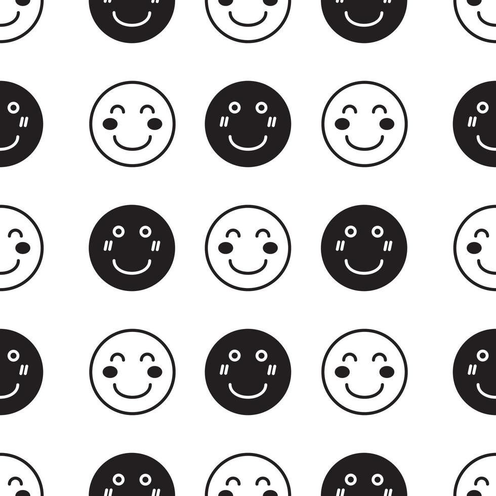 hand drawn smile cute seamless pattern fit for background, website, fabric, print and textile vector