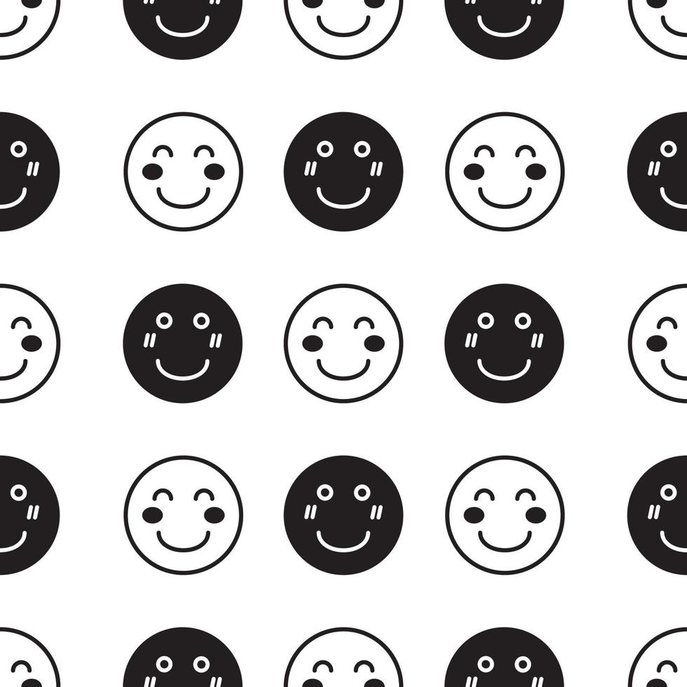 hand drawn smile cute seamless pattern fit for background, website, fabric, print and textile vector