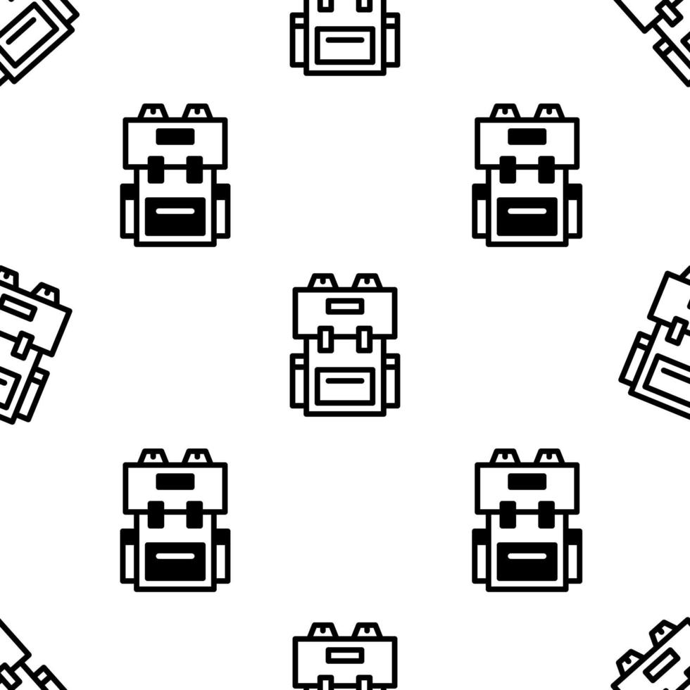 hand drawn back pack seamless pattern perfect for background, website, fabric, print and textile vector