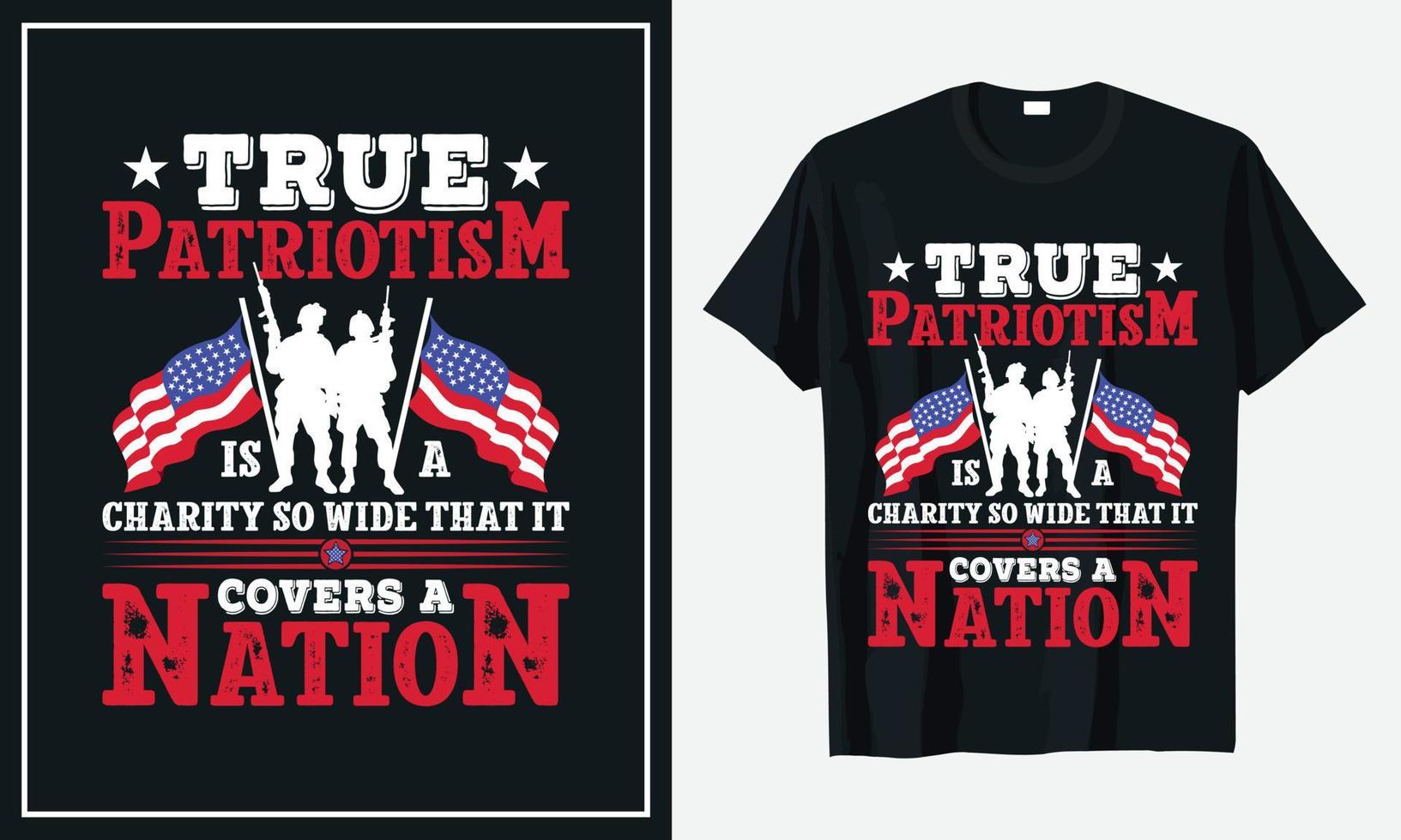 estampado de diseño de camiseta del día del patriota vector