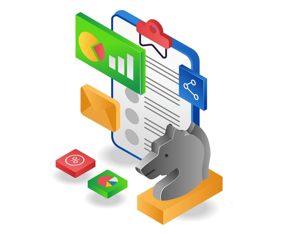 Horse step strategy for business vector