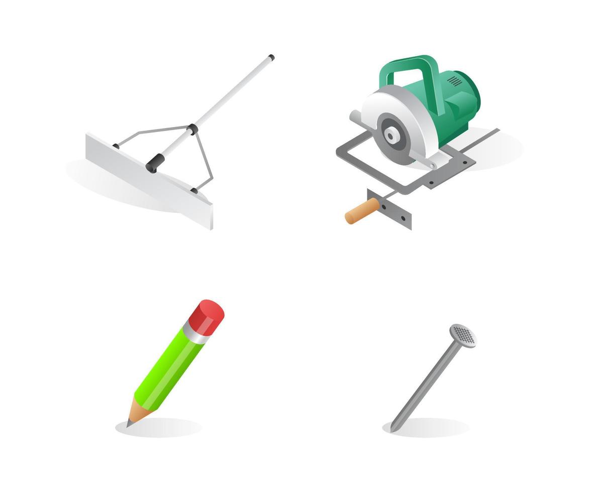 creador de iconos de paquete de herramientas vector